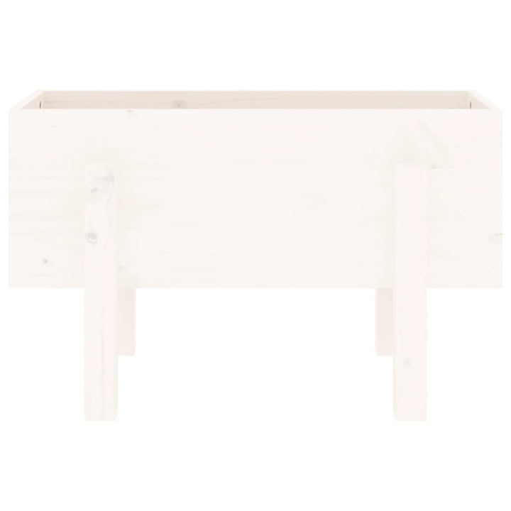 plantekasse 62x30x38 cm massivt fyrretræ hvid