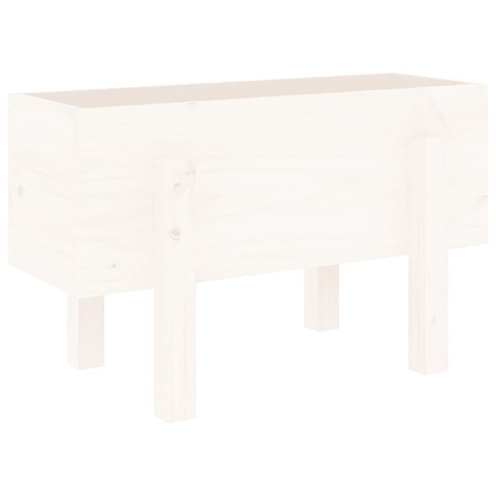 plantekasse 62x30x38 cm massivt fyrretræ hvid