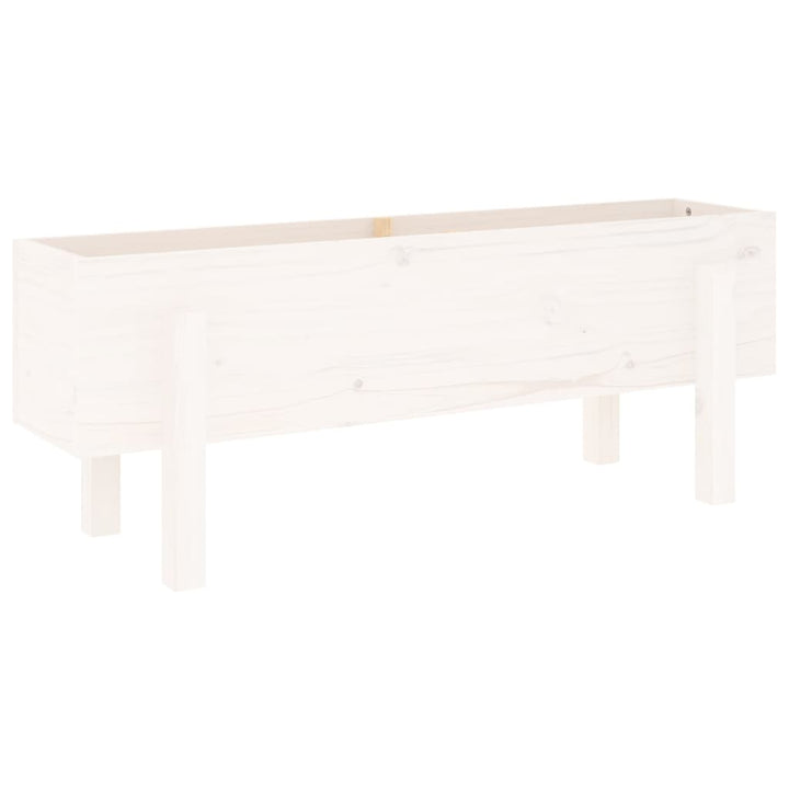 højbed 101x30x38 cm massivt fyrretræ hvid