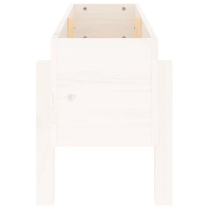 højbed 101x30x38 cm massivt fyrretræ hvid