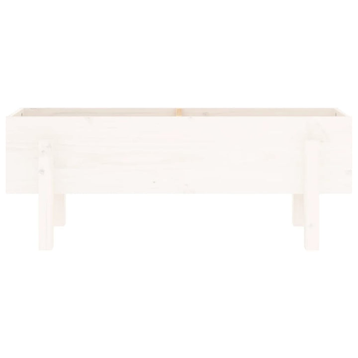 højbed 101x30x38 cm massivt fyrretræ hvid