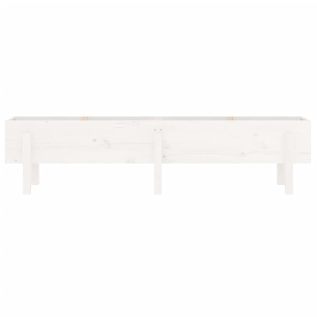 højbed 160x30x38 cm massivt fyrretræ hvid