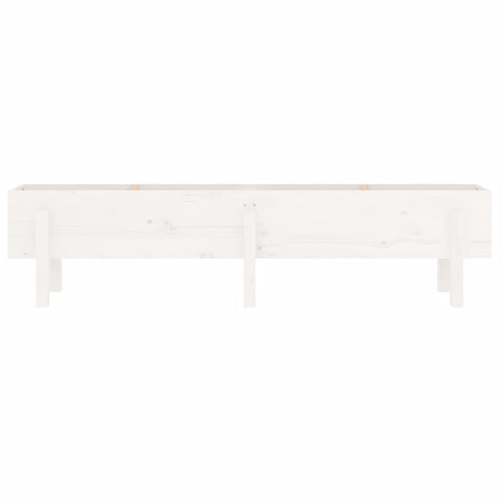 højbed 160x30x38 cm massivt fyrretræ hvid