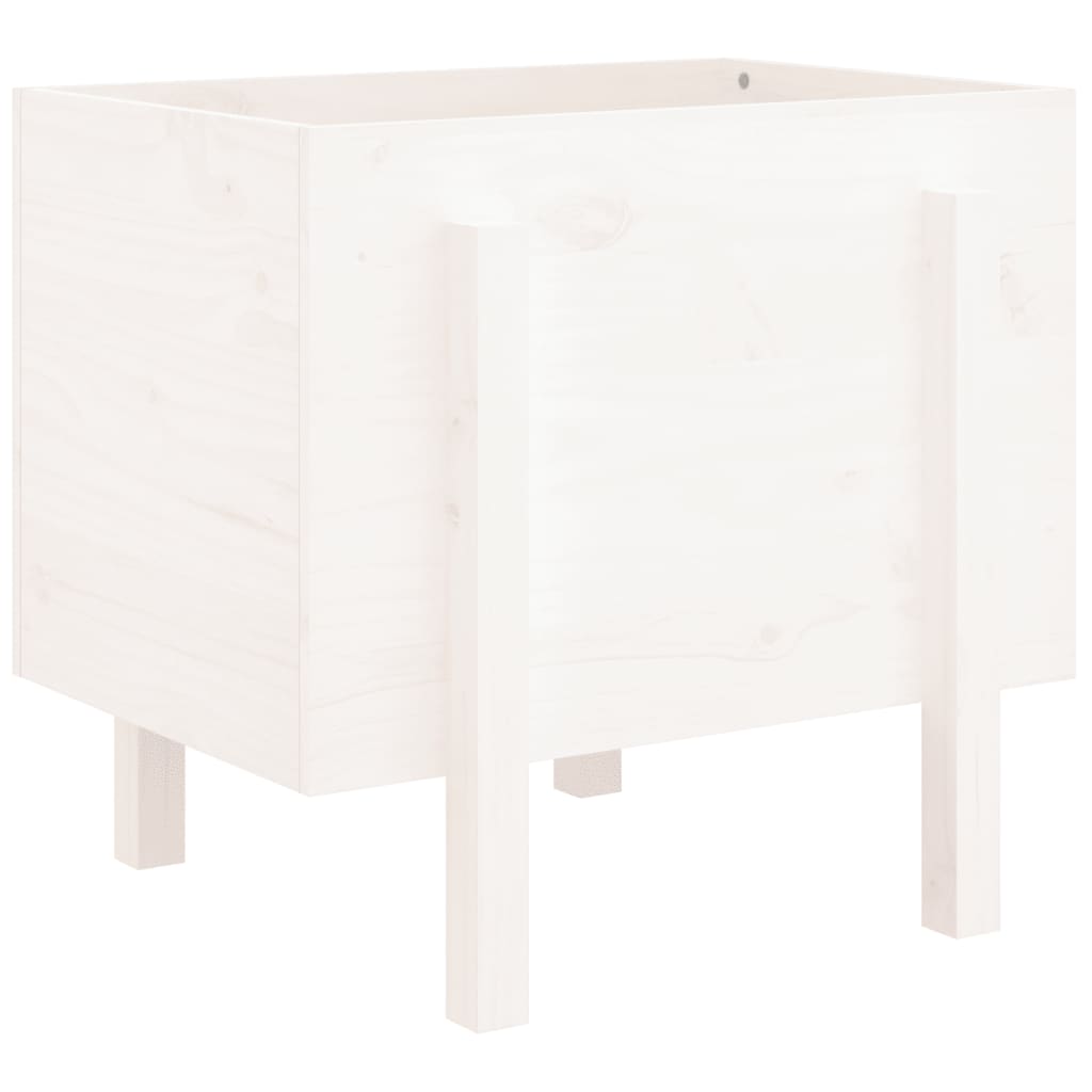 plantekasse 62x50x57 cm massivt fyrretræ hvid