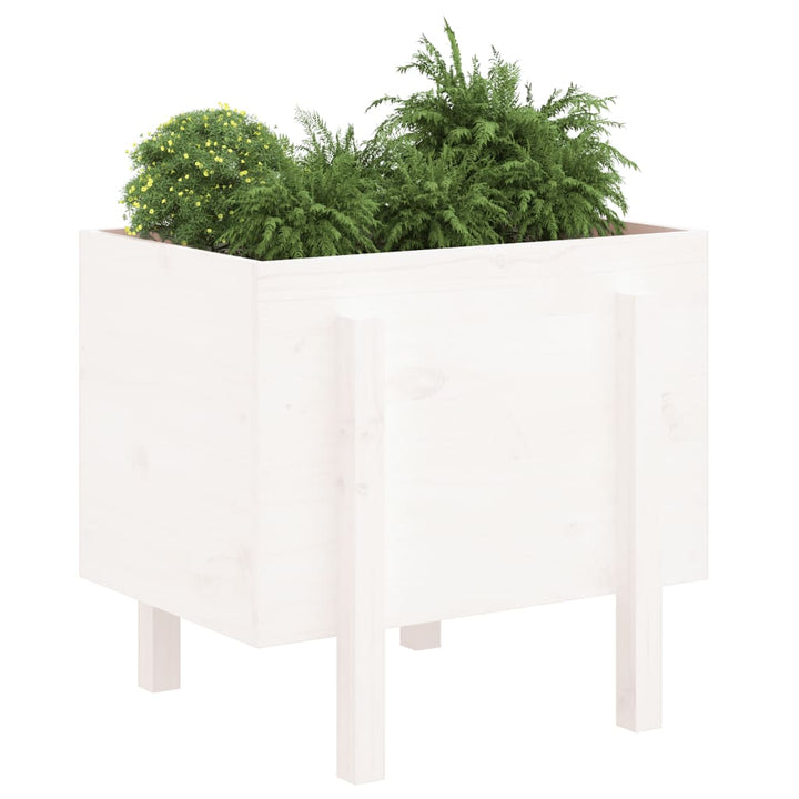 plantekasse 62x50x57 cm massivt fyrretræ hvid