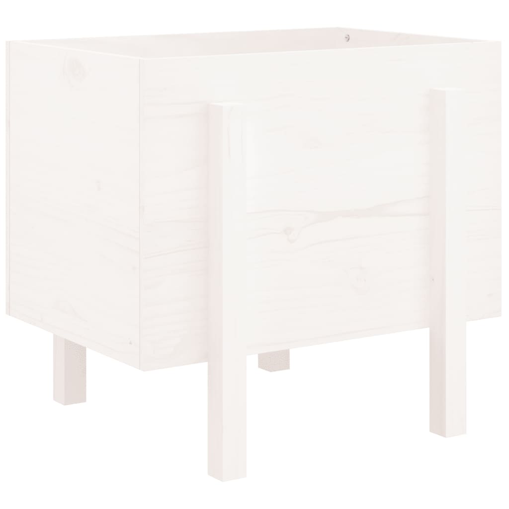plantekasse 62x50x57 cm massivt fyrretræ hvid