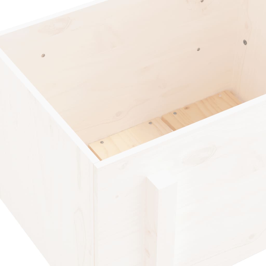 plantekasse 62x50x57 cm massivt fyrretræ hvid