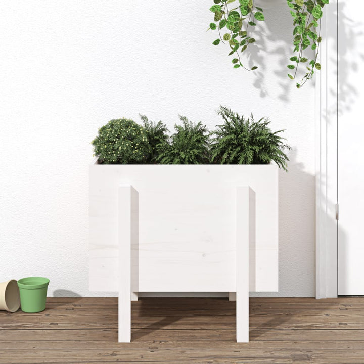 plantekasse 62x50x57 cm massivt fyrretræ hvid