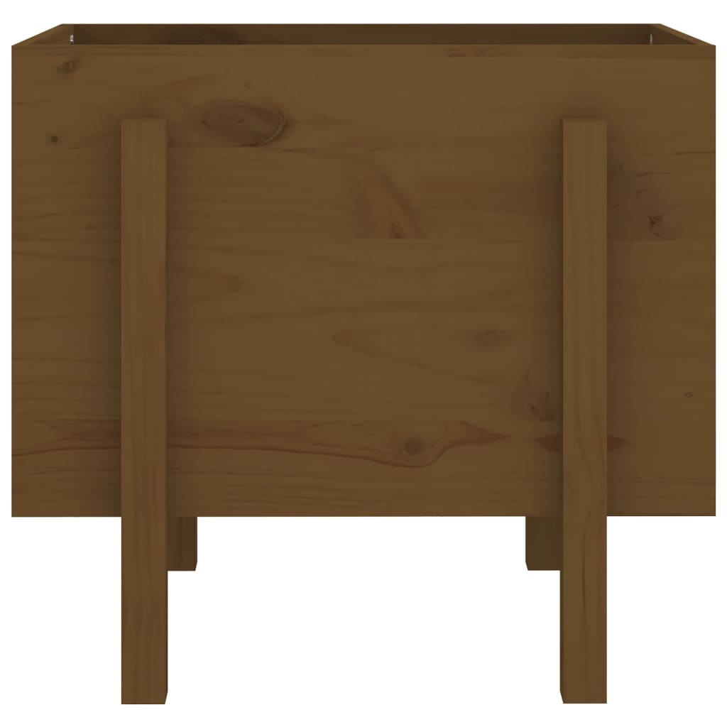 plantekasse 62x50x57 cm massivt fyrretræ gyldenbrun