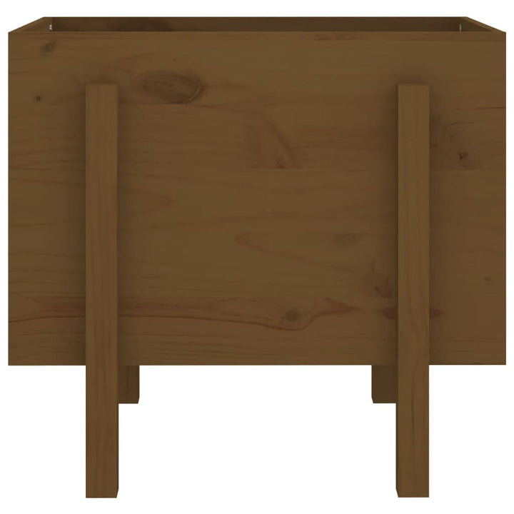 plantekasse 62x50x57 cm massivt fyrretræ gyldenbrun