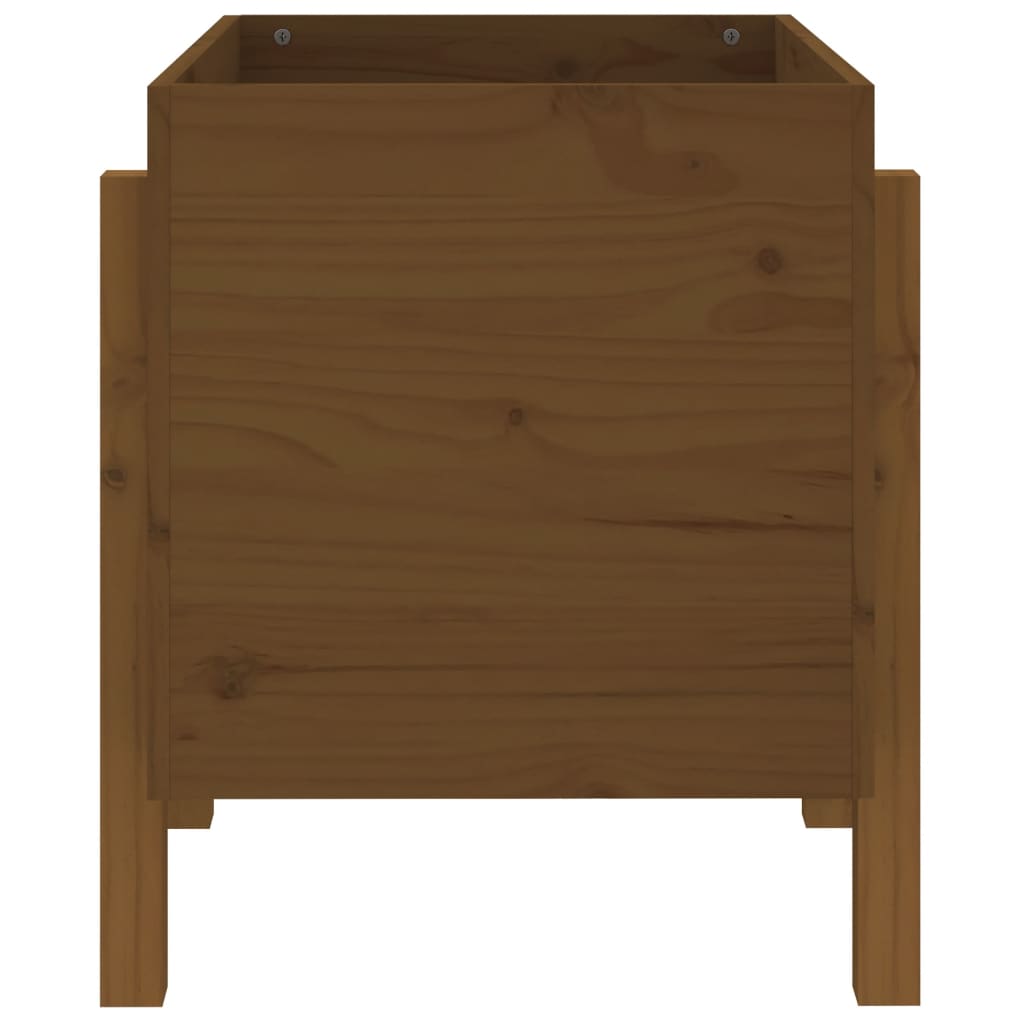 plantekasse 62x50x57 cm massivt fyrretræ gyldenbrun