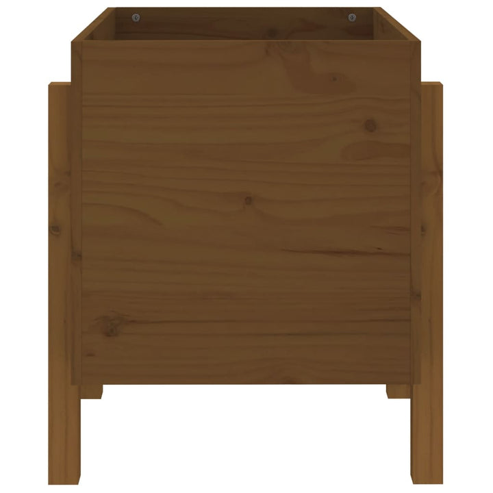 plantekasse 62x50x57 cm massivt fyrretræ gyldenbrun