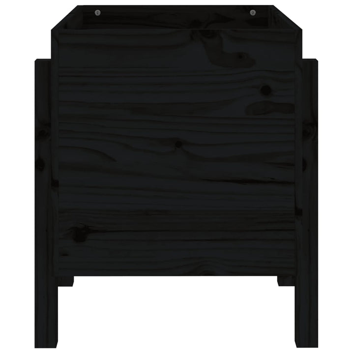 plantekasse 62x50x57 cm massivt fyrretræ sort