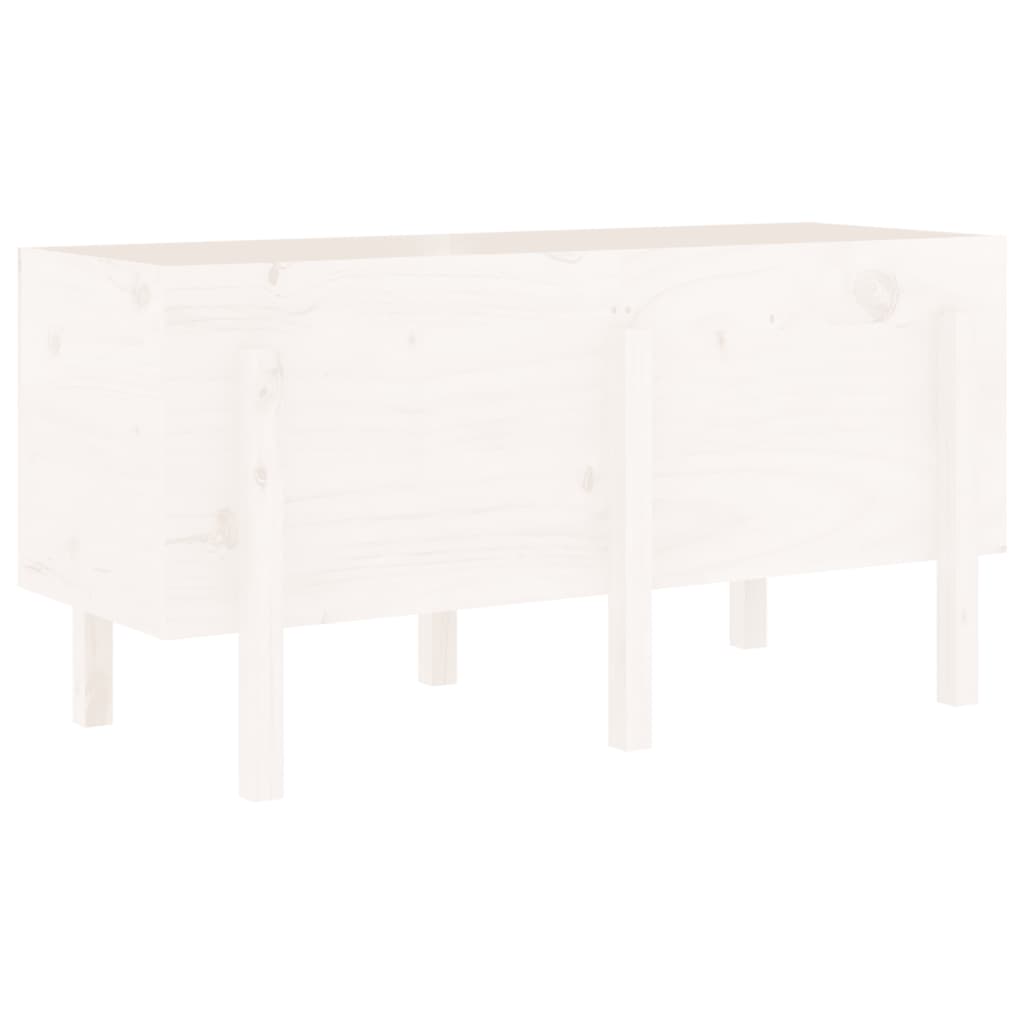 højbed 121x50x57 cm massivt fyrretræ hvid