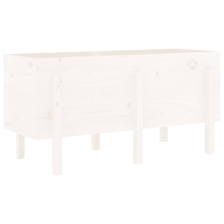 højbed 121x50x57 cm massivt fyrretræ hvid