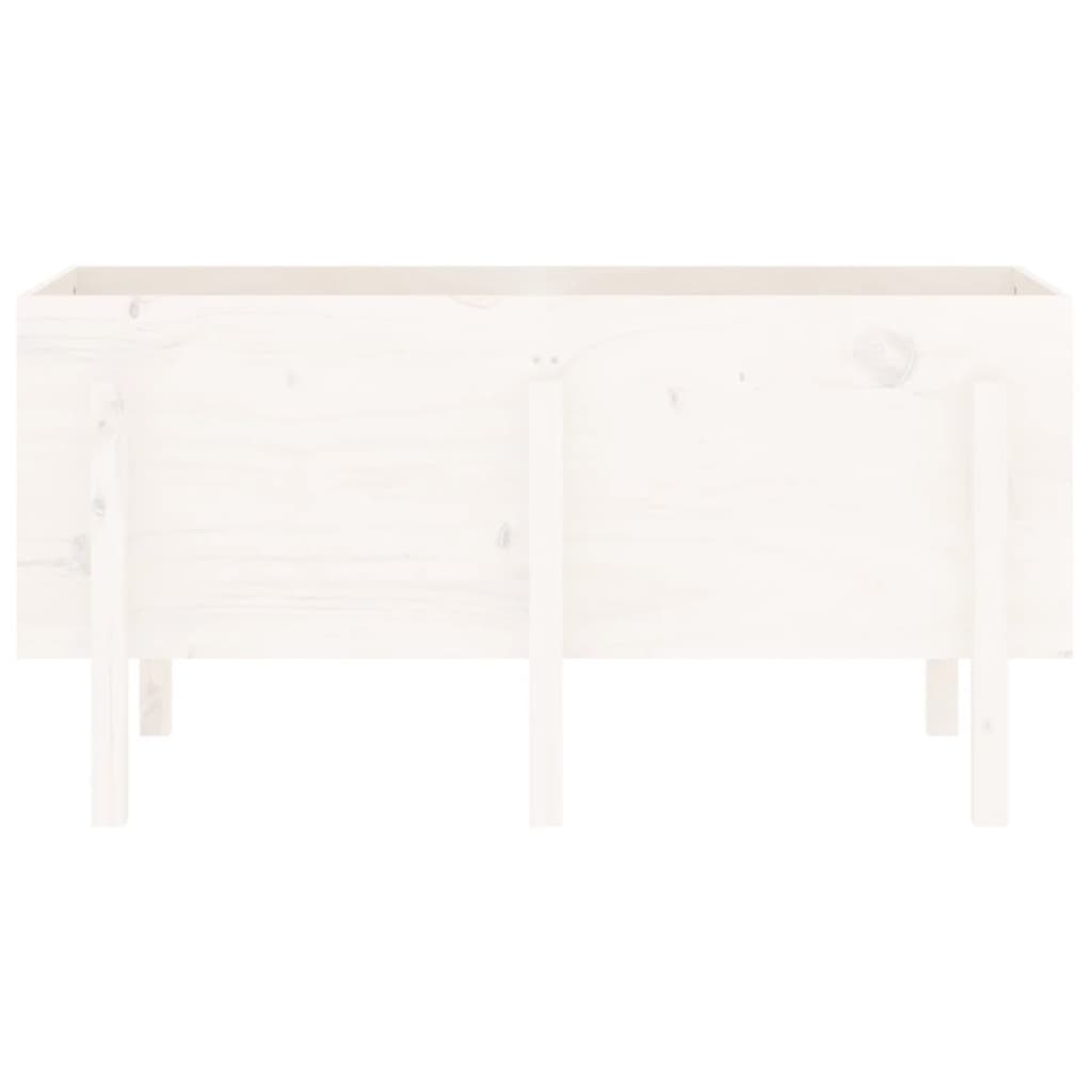 højbed 121x50x57 cm massivt fyrretræ hvid