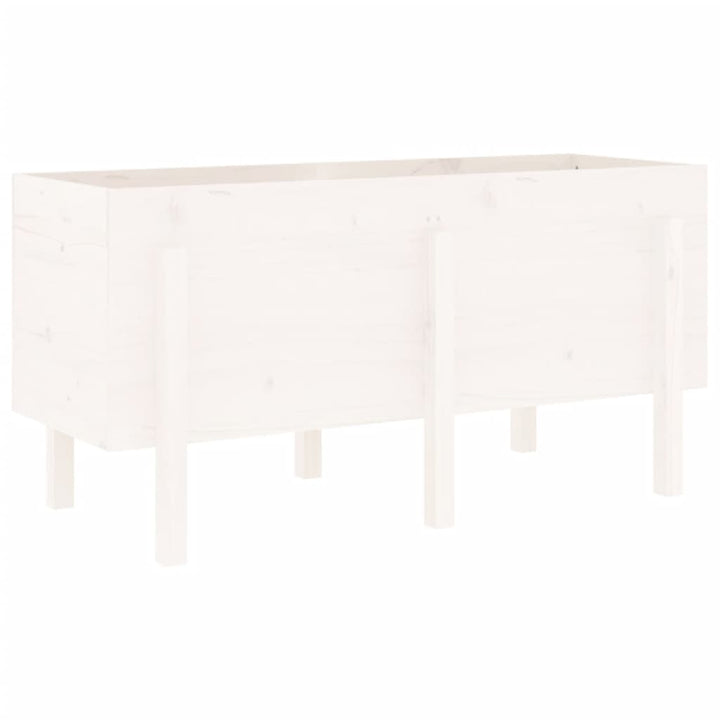 højbed 121x50x57 cm massivt fyrretræ hvid