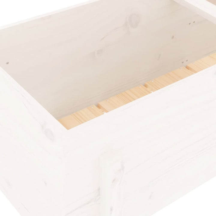 højbed 121x50x57 cm massivt fyrretræ hvid