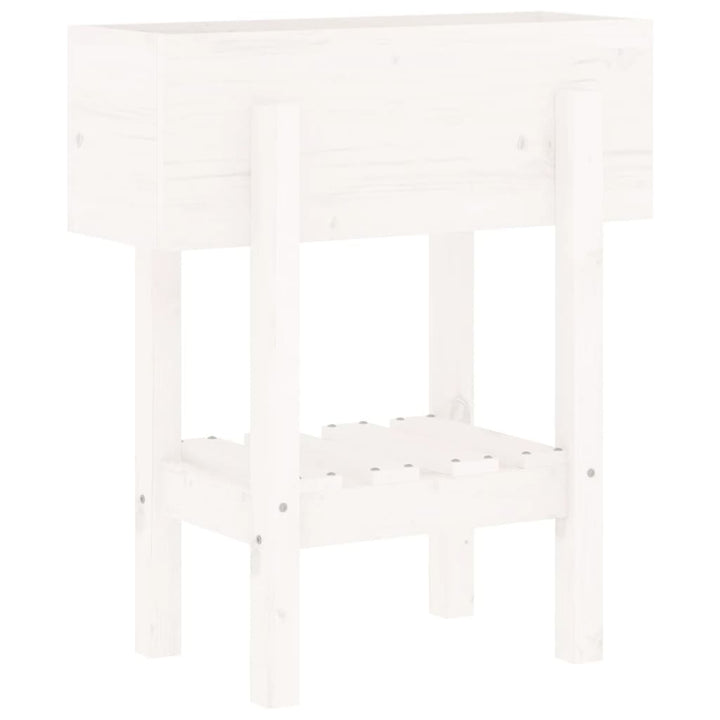 plantekasse 62x30x69 cm massivt fyrretræ hvid