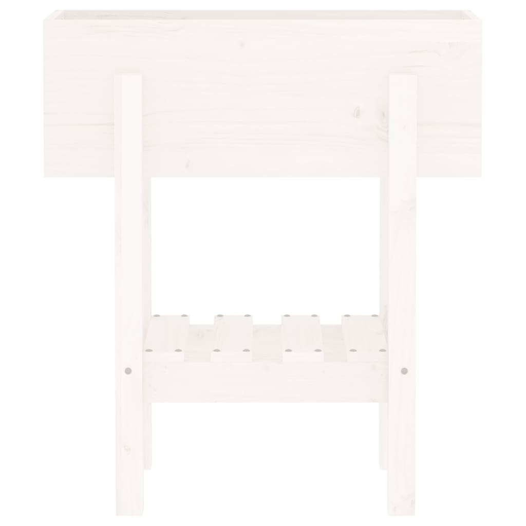 plantekasse 62x30x69 cm massivt fyrretræ hvid