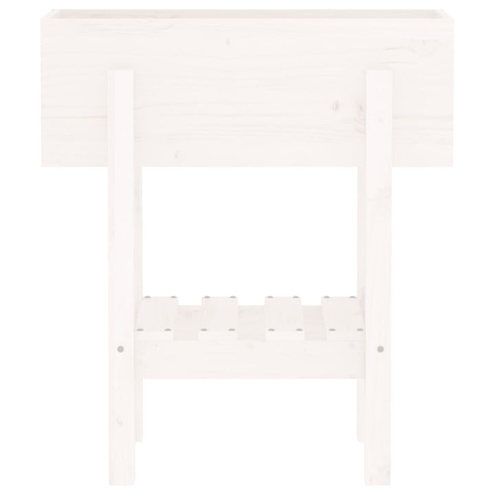 plantekasse 62x30x69 cm massivt fyrretræ hvid