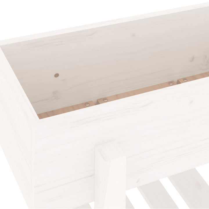 plantekasse 62x30x69 cm massivt fyrretræ hvid