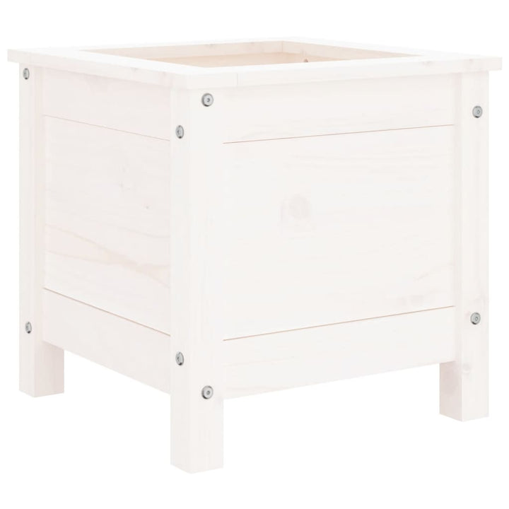 plantekasse 40x40x39 cm massivt fyrretræ hvid