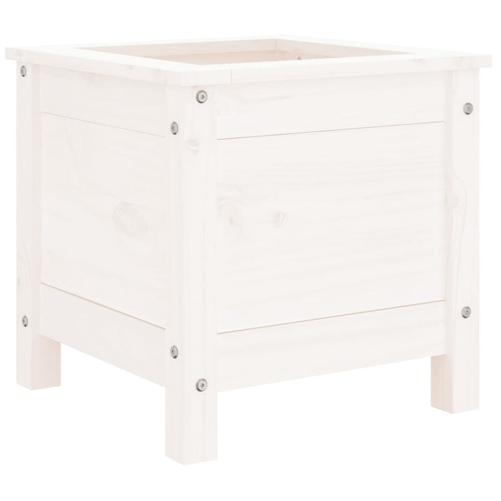 plantekasse 40x40x39 cm massivt fyrretræ hvid