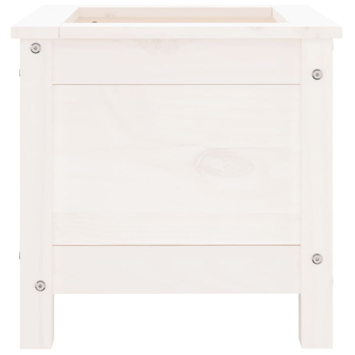 plantekasse 40x40x39 cm massivt fyrretræ hvid
