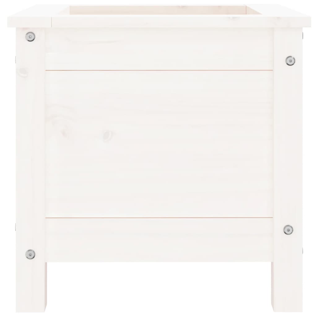 plantekasse 40x40x39 cm massivt fyrretræ hvid