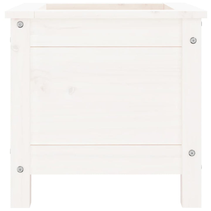 plantekasse 40x40x39 cm massivt fyrretræ hvid