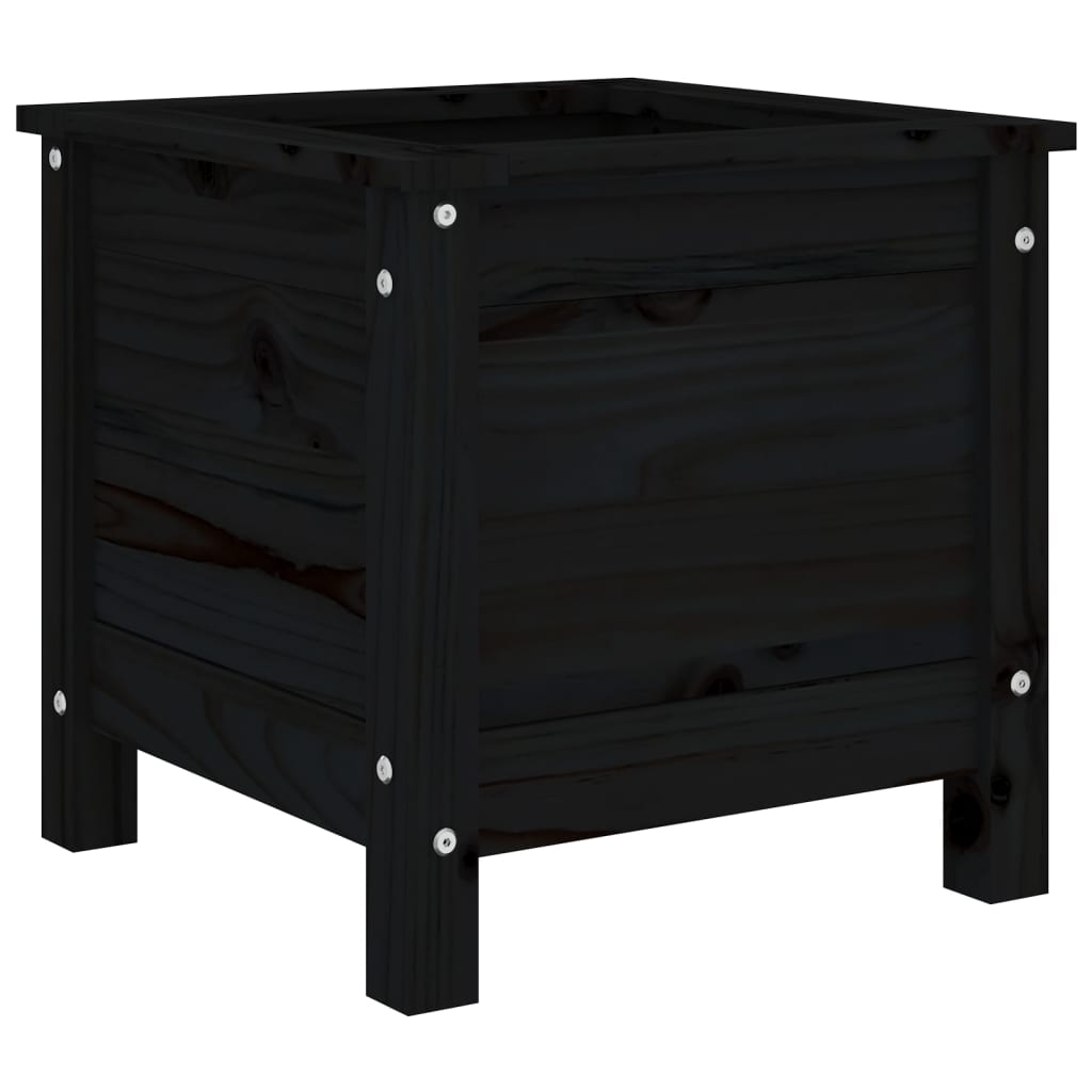 plantekasse 40x40x39 cm massivt fyrretræ sort