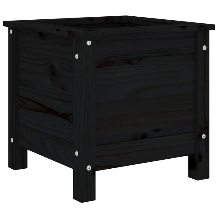 plantekasse 40x40x39 cm massivt fyrretræ sort