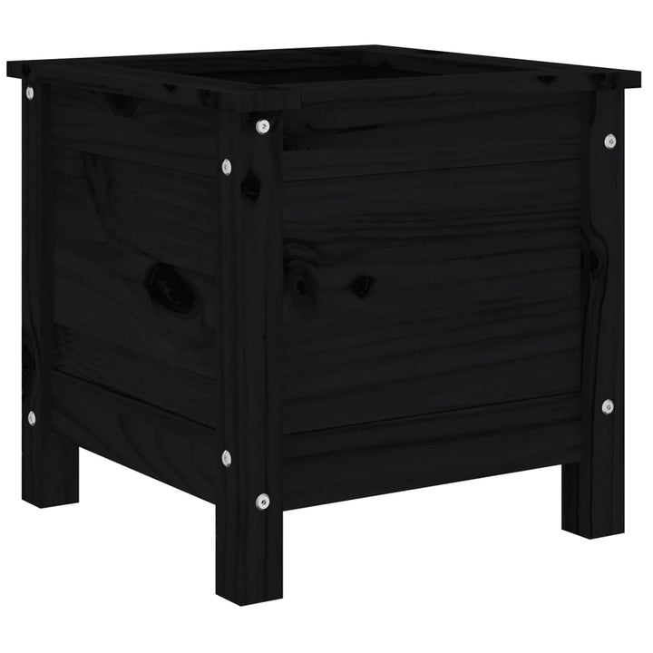 plantekasse 40x40x39 cm massivt fyrretræ sort
