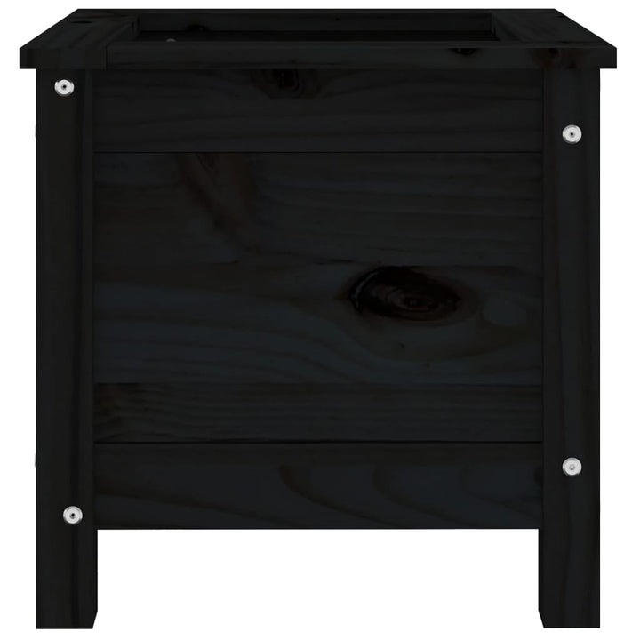 plantekasse 40x40x39 cm massivt fyrretræ sort