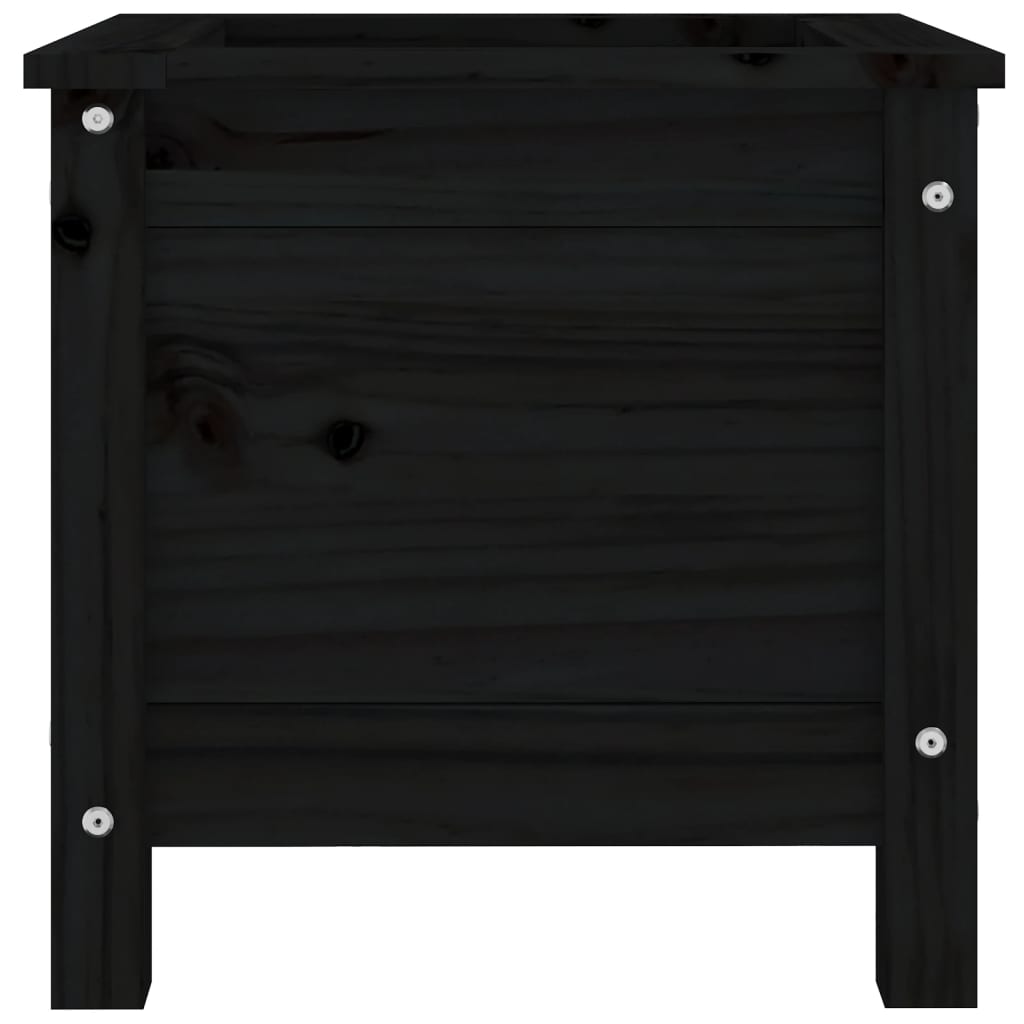 plantekasse 40x40x39 cm massivt fyrretræ sort