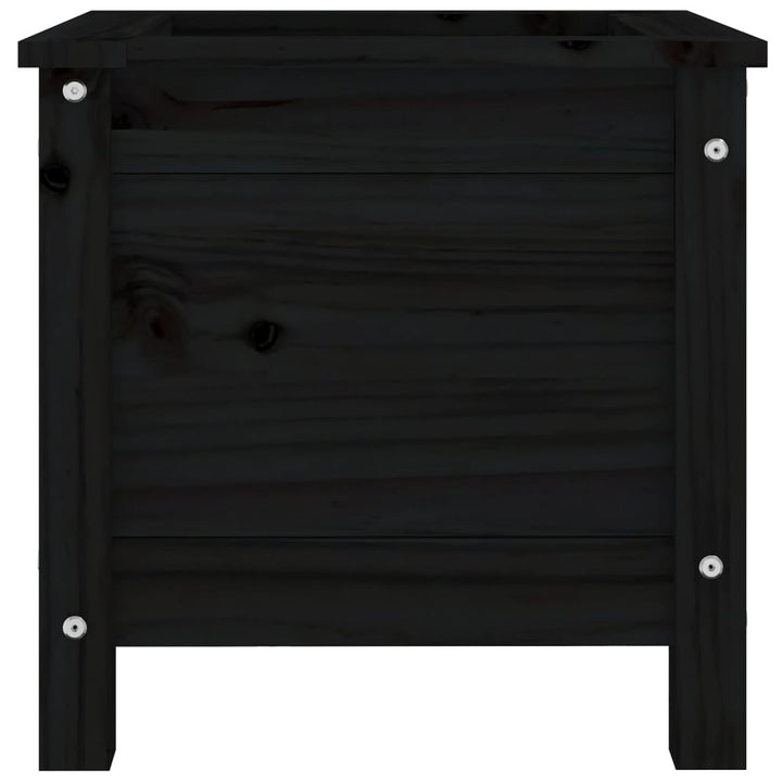 plantekasse 40x40x39 cm massivt fyrretræ sort