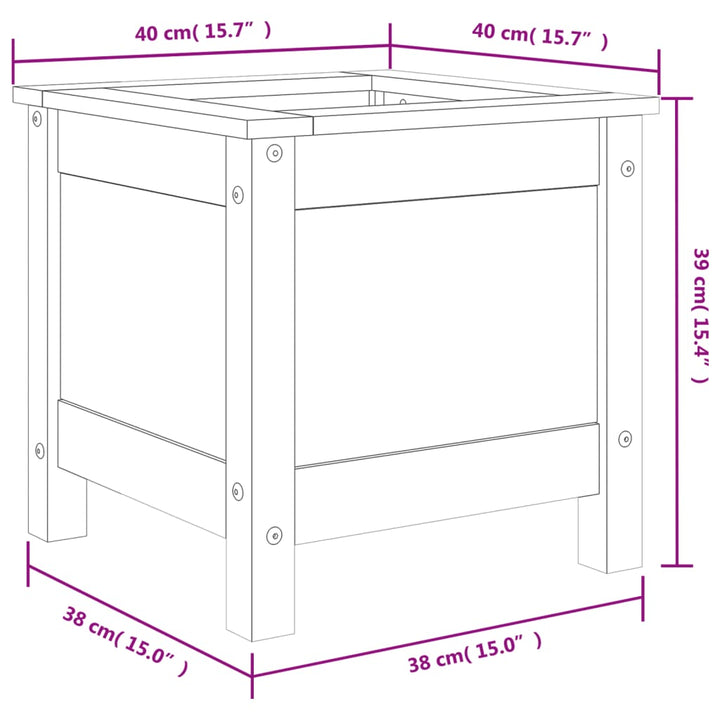 plantekasse 40x40x39 cm massivt douglasgran