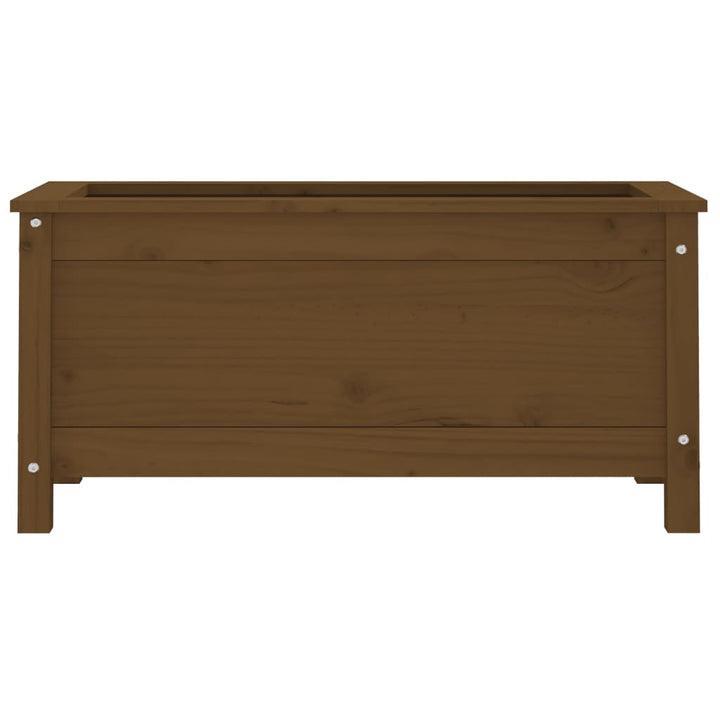 plantekasse 82,5x40x39 cm massivt fyrretræ gyldenbrun
