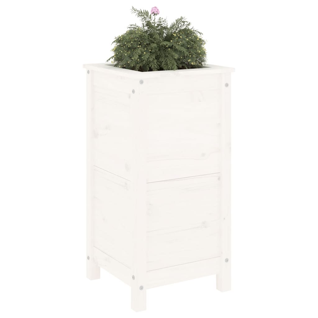 plantekasse 40x40x78 cm massivt fyrretræ hvid