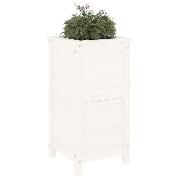 plantekasse 40x40x78 cm massivt fyrretræ hvid