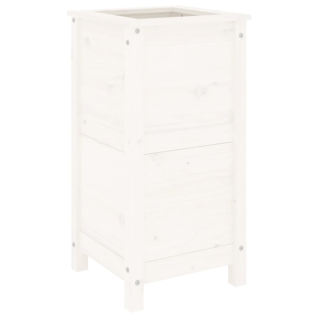 plantekasse 40x40x78 cm massivt fyrretræ hvid
