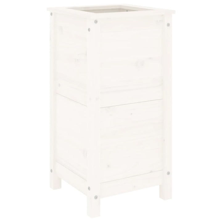 plantekasse 40x40x78 cm massivt fyrretræ hvid