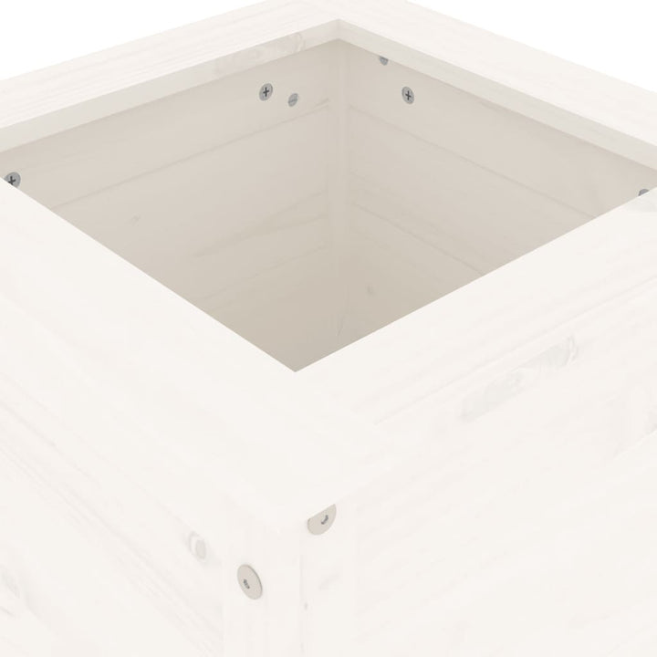 plantekasse 40x40x78 cm massivt fyrretræ hvid