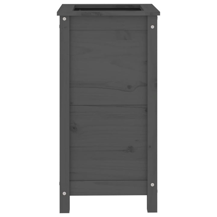 plantekasse 40x40x78 cm massivt fyrretræ grå