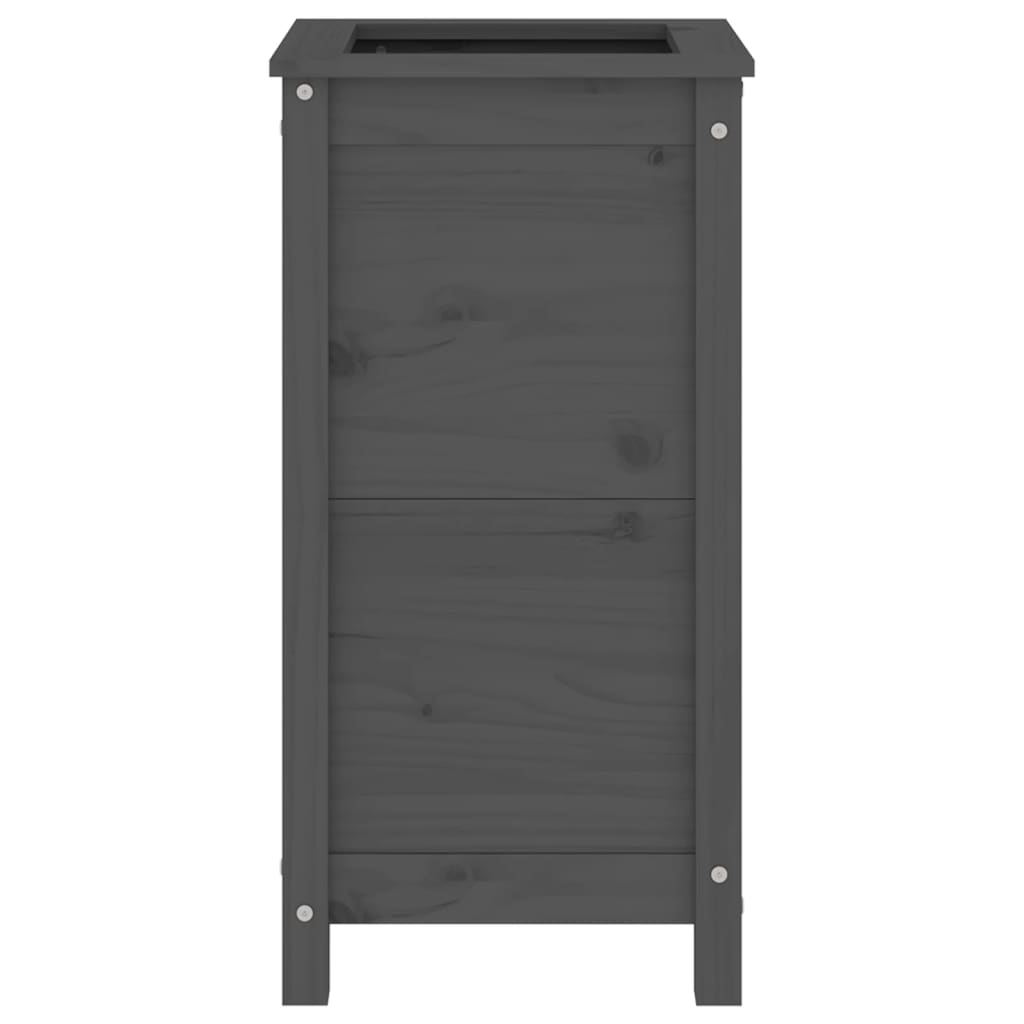 plantekasse 40x40x78 cm massivt fyrretræ grå