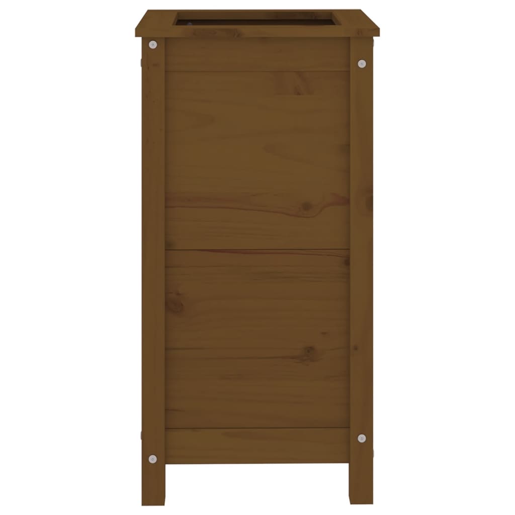 plantekasse 40x40x78 cm massivt fyrretræ gyldenbrun
