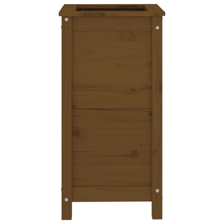 plantekasse 40x40x78 cm massivt fyrretræ gyldenbrun