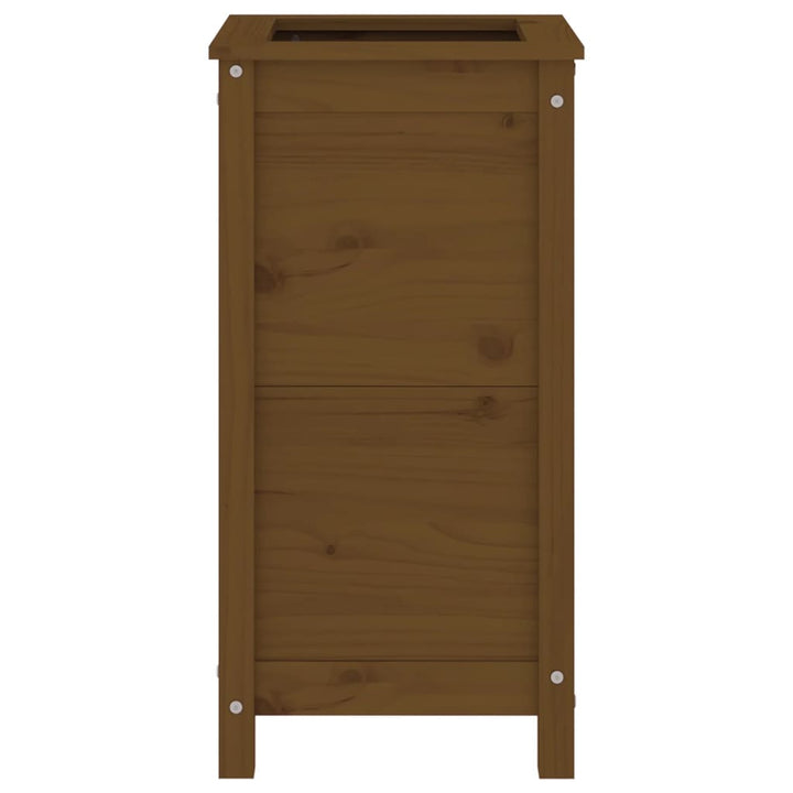 plantekasse 40x40x78 cm massivt fyrretræ gyldenbrun