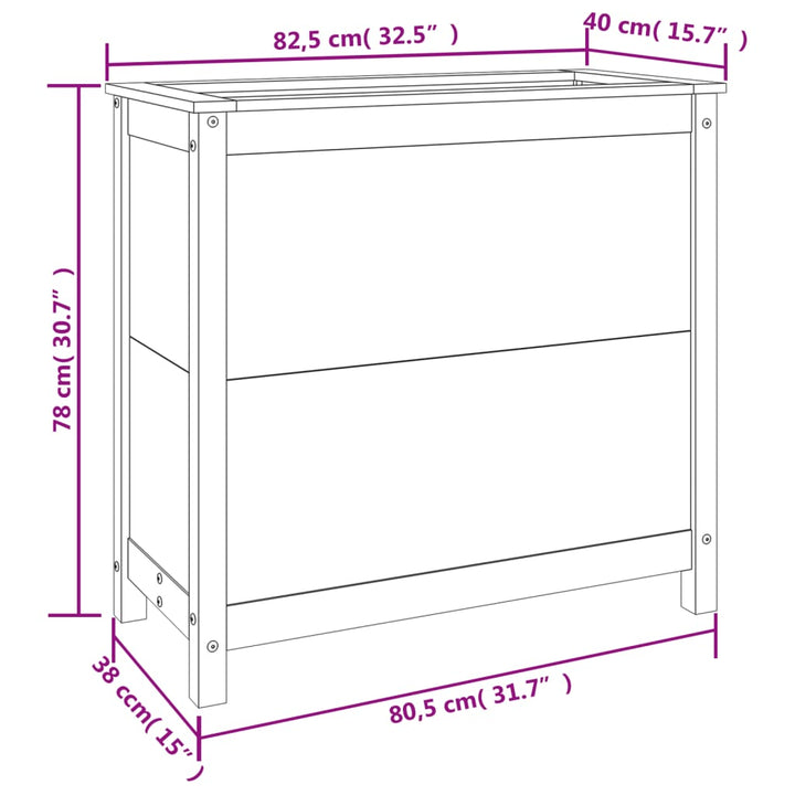 plantekasse 82,5x40x78 cm massivt douglasgran